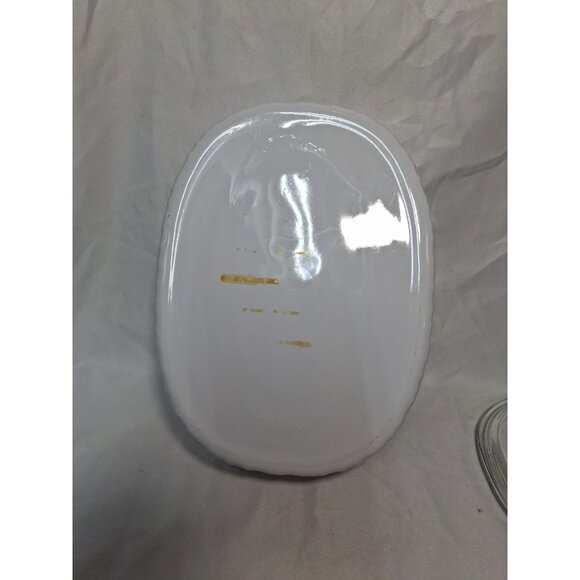Corning Ware French White F-12-B 1.8 Liter 2 Quart Casserole W/ Lid Ribbed - Picture 6 of 12
